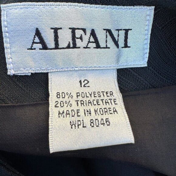 Alfani Vintage Womens Black Lined Textured Formal Party Mini Pencil Skirt 12 - Picture 5 of 7